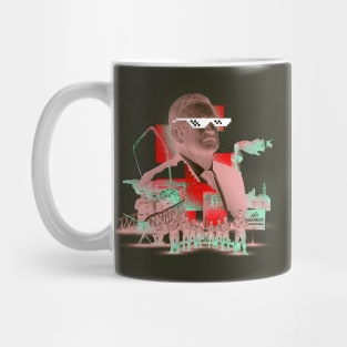 the mexican president amlo andres manuel lopez obrador in swag style in patriot act art Mug